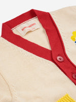 Kardigan z bawełny organicznej Bobo Choo Choo Off White - Bobo Choses