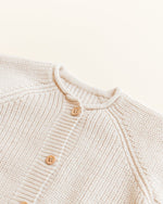 Kardigan z wełny merino Inga Cream - Hvid