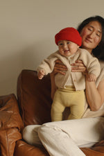 Kardigan z wełny merino Inga Cream - Hvid