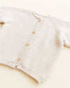 Kardigan z wełny merino Inga Cream - Hvid