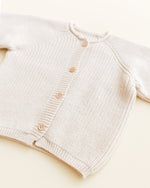 Kardigan z wełny merino Inga Cream - Hvid