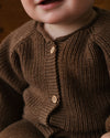 Kardigan z wełny merino Inga Mocha - Hvid