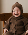 Kardigan z wełny merino Inga Mocha - Hvid