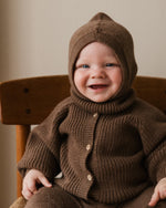 Kardigan z wełny merino Inga Mocha - Hvid