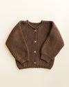 Kardigan z wełny merino Inga Mocha - Hvid