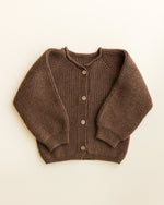 Kardigan z wełny merino Inga Mocha - Hvid
