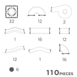 Klocki magnetyczne Ball Run Clever Pack Pastel - 110 el. - Cleverclixx