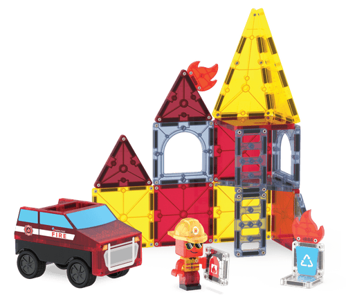 Klocki Magnetyczne Fire Rescue 27 el. - Magna - Tiles®