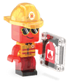 Klocki Magnetyczne Fire Rescue 27 el. - Magna - Tiles®
