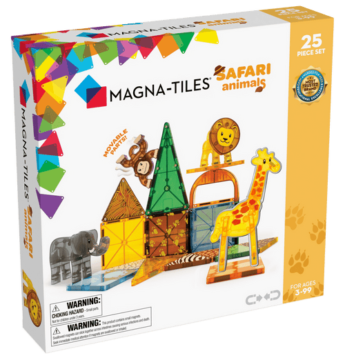 Klocki Magnetyczne Safari Animals 25 el. - Magna - Tiles®