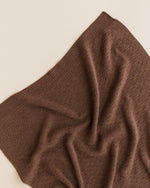 Kocyk z wełny merino Dora Mocha - Hvid