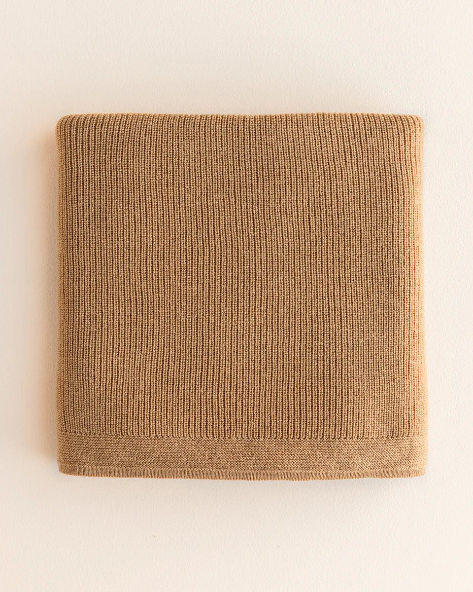Kocyk z wełny merino Felix Ochre - Hvid