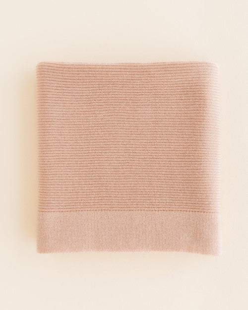 Kocyk z wełny merino Gust Apricot - Hvid