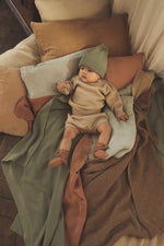 Kocyk z wełny merino Gust Artichoke - Hvid