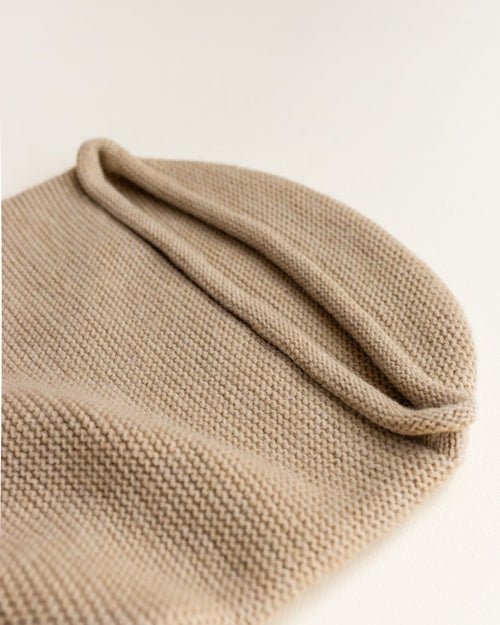 Kokon niemowlęcy z wełny merino Mocha - Hvid