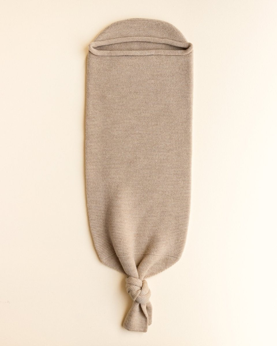 Kokon niemowlęcy z wełny merino Sand - Hvid