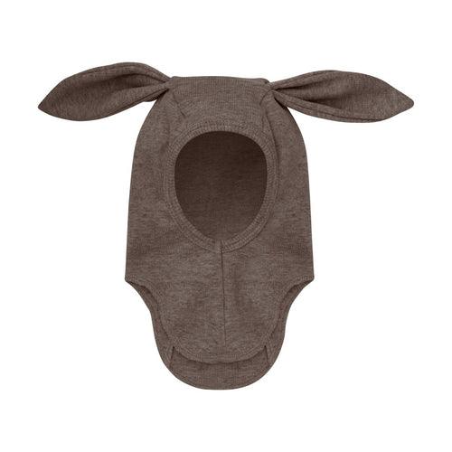 Kominiarka merino z uszkami królika Brown Melange - Huttelihut