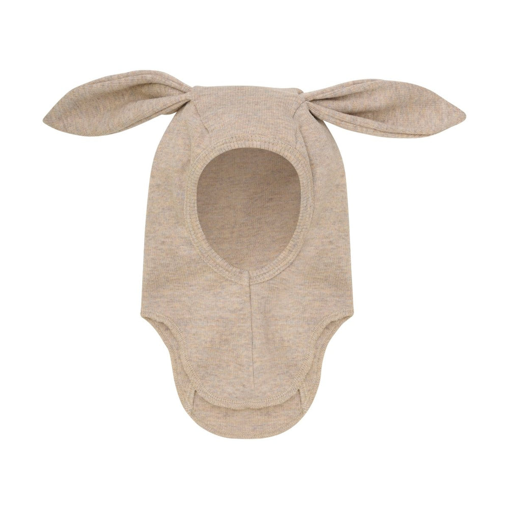Kominiarka merino z uszkami królika Camel Melange - Huttelihut
