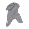 Kominiarka merino z uszkami królika Medium Grey Melange - Huttelihut