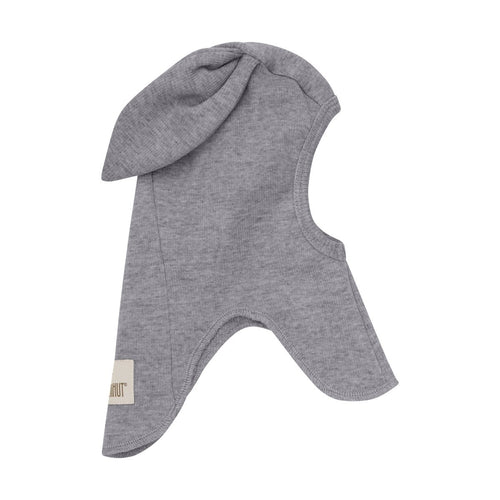 Kominiarka merino z uszkami królika Medium Grey Melange - Huttelihut