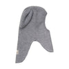 Kominiarka z wełny merino z uszkami królika Medium Grey Melange - Huttelihut