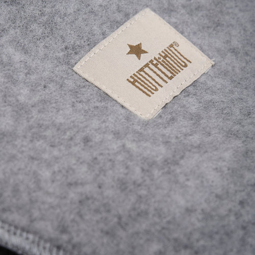 Kominiarka z wełny merino z uszkami królika Medium Grey Melange - Huttelihut