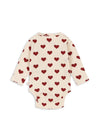 Kopertowe body z bawełny organicznej Minnie Amour Rouge - KONGES SLØJD