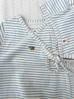 Kopertowe body z bawełny organicznej Stripe Bluie - KONGES SLØJD