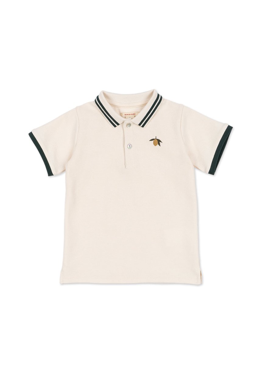 Koszulka polo z krótkim rękawem Florian Antique white - KONGES SLØJD