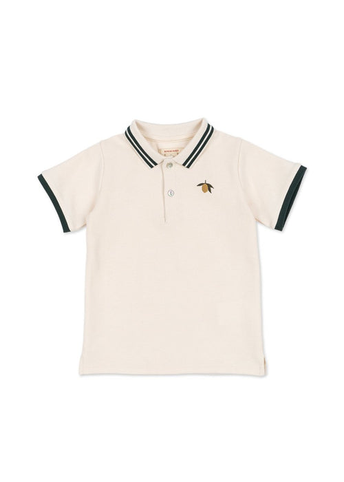 Koszulka polo z krótkim rękawem Florian Antique white - KONGES SLØJD
