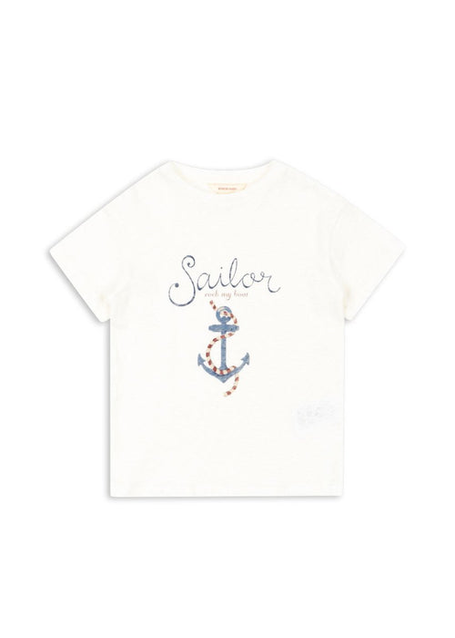 Koszulka z krótkim rękawem Era Tee Off White/Sailor - KONGES SLØJD