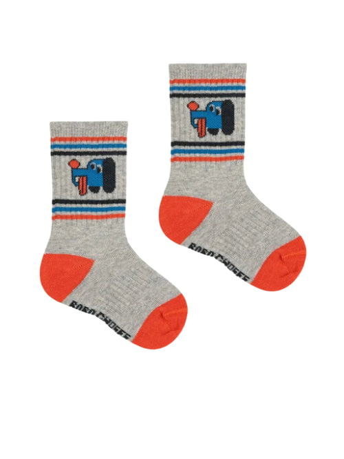 Krótkie skarpetki dziecięce Light Heather Grey - Bobo Choses