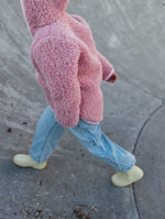 Kurtka dziecięca z wełny merino Pink - Meggstore