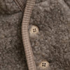 Kurtka z wełny merino z barankiem Cement - Huttelihut