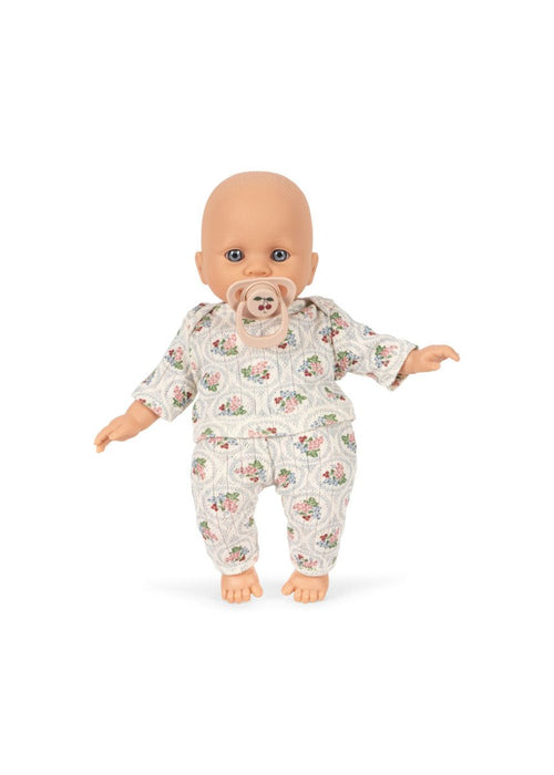 Lalka ze smoczkiem w ubranku Violette Baby Doll Verona Blue - KONGES SLØJD