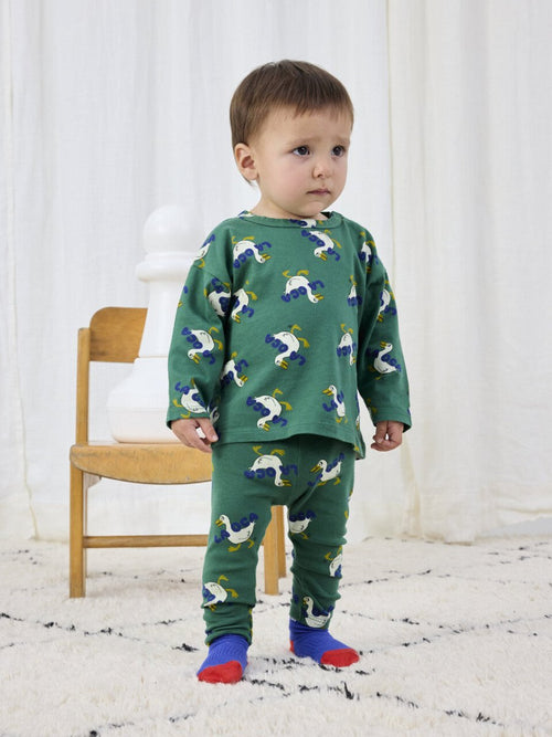 Legginsy z bawełny organicznej La Oca Green - Bobo Choses