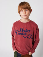 Longsleeve z bawełny organicznej Brown - Bobo Choses