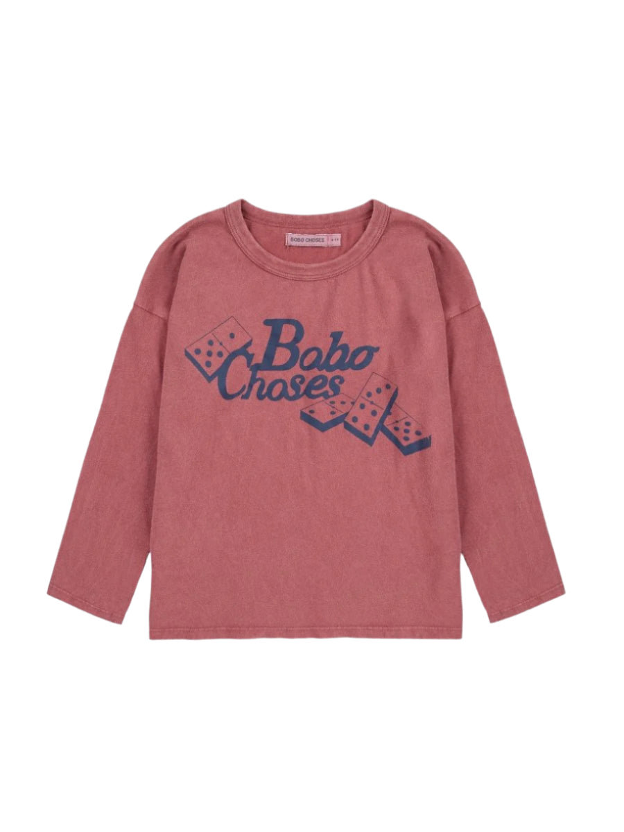 Longsleeve z bawełny organicznej Brown - Bobo Choses