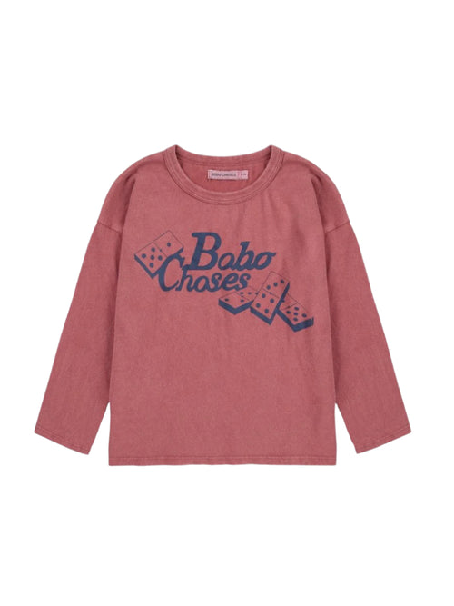 Longsleeve z bawełny organicznej Brown - Bobo Choses