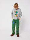 Longsleeve z bawełny organicznej Heather Grey - Bobo Choses