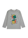 Longsleeve z bawełny organicznej Heather Grey - Bobo Choses