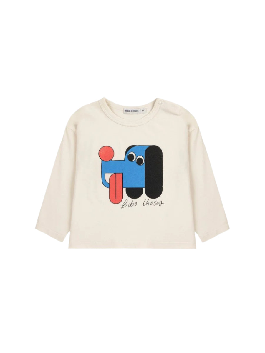 Longsleeve z bawełny organicznej White - Bobo Choses