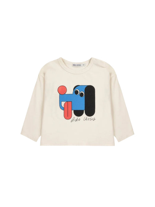 Longsleeve z bawełny organicznej White - Bobo Choses