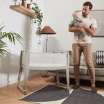 Łóżeczko dostawne na kółkach SnüzPod Studio Oslo - Grey - Snüz