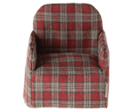 Miniaturowy fotel Red checker - Maileg