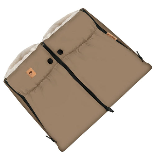 Mufka dwuczęściowa z owczą wełną premium Aspen Latte - Zaffiro