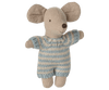 Myszka Baby w łóżeczku - Niebieska Blue - Maileg