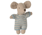 Myszka Baby w łóżeczku - Niebieska Blue - Maileg