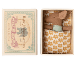Myszka Sleepy Wakey Baby w pudełku zapałek - Niebieski Blue - Maileg