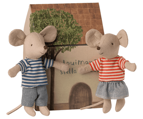 Myszki LouiMax & Stella Młodszy brat i Młodsza siostra - Maileg